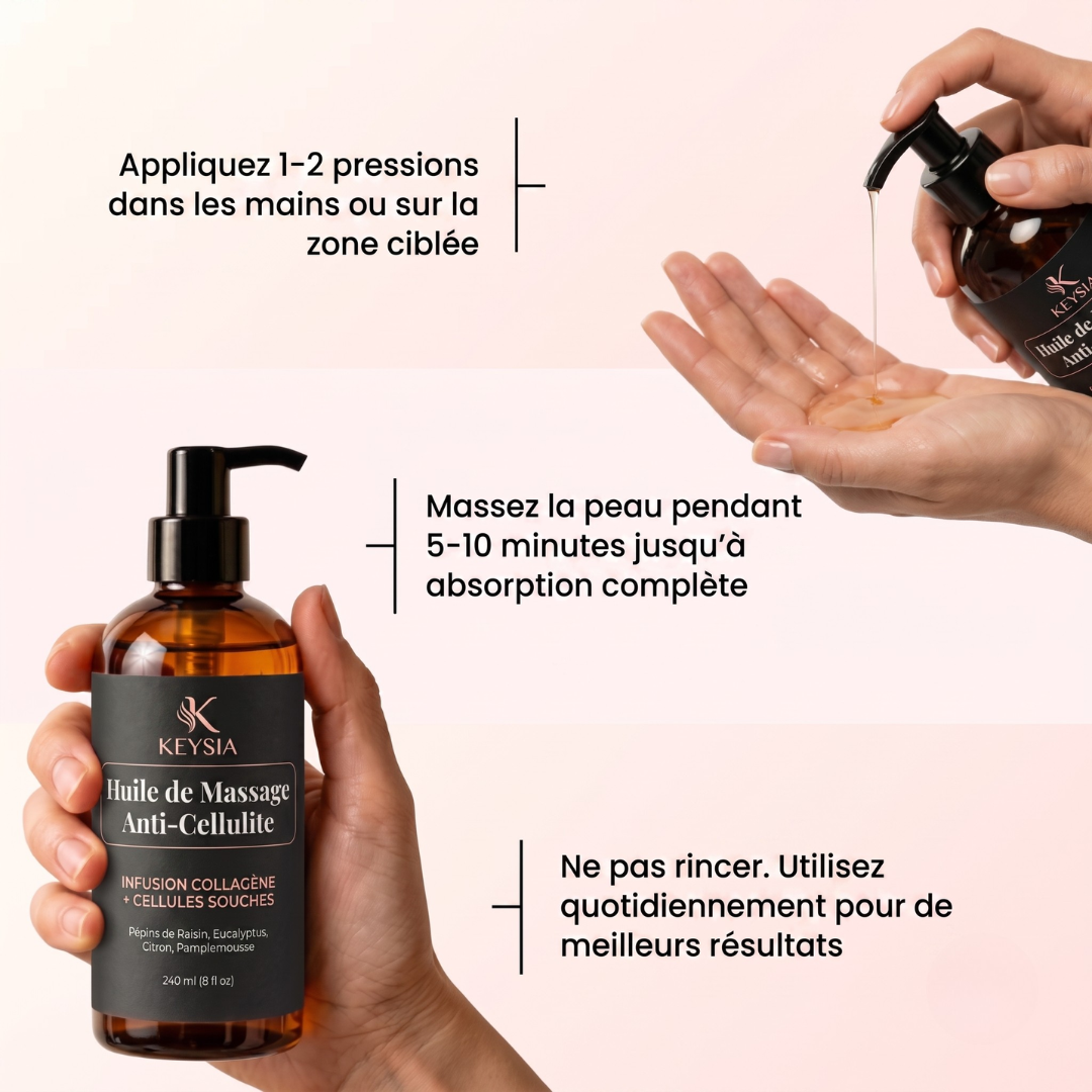 Huile de massage anti-cellulite Keysia