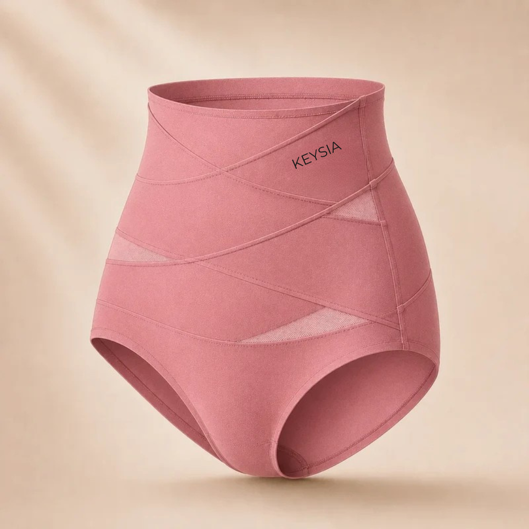 Culotte gainante post-partum à bande croisée 360°