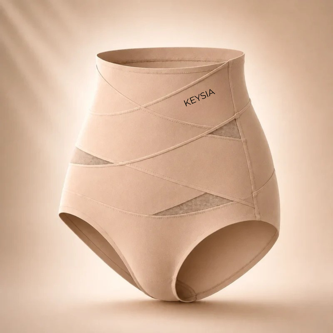Culotte gainante post-partum à bande croisée 360°